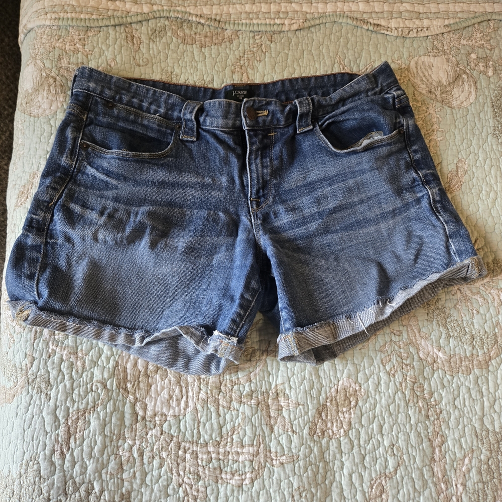 J. Crew Women’s Mid-Wash Denim Cutoff Shorts - Blue